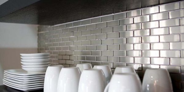 stainless steel backsplash tiles
